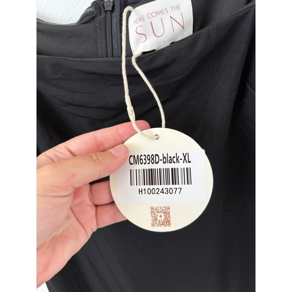 Women's - Here Comes The Sun Black Dress – Size XL – NWT – Slim Fit – Elegant - Picture 6 of 7